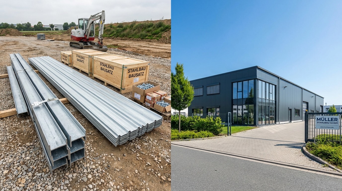 Stahlhalle: Bausatz selbst aufbauen oder schlüsselfertig kaufen?