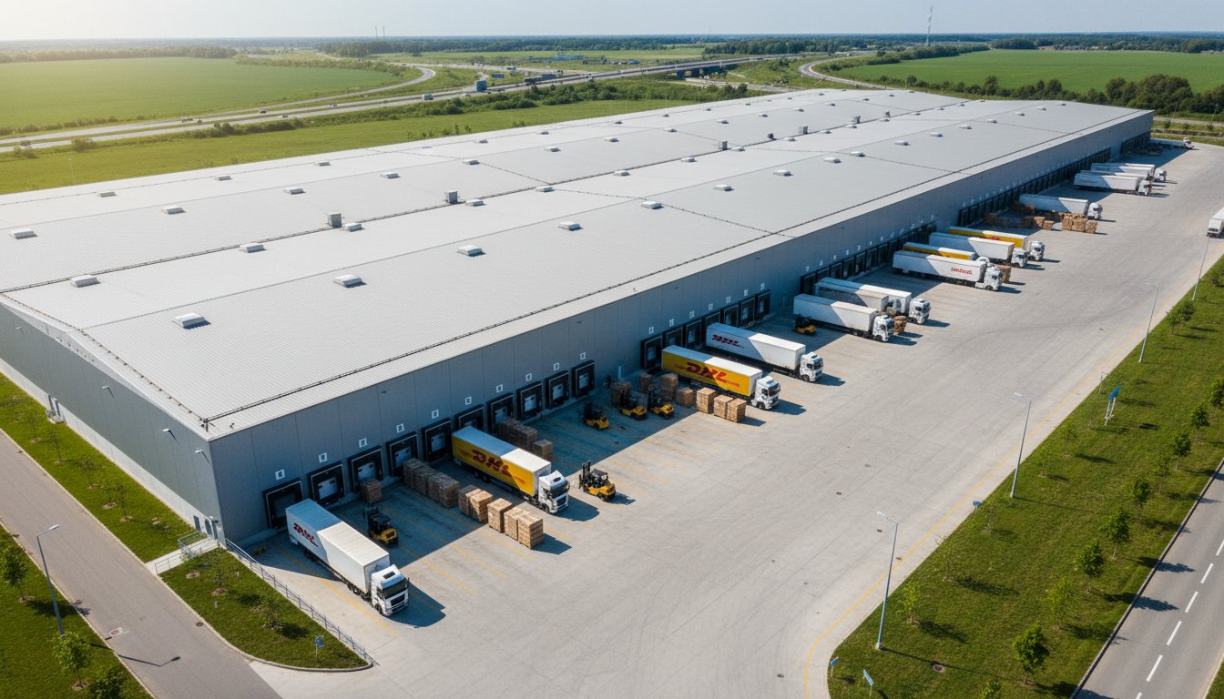 E-Commerce Logistikhalle aus Stahl — Last-Mile-Hub, Mezzanin und Kosten 2026