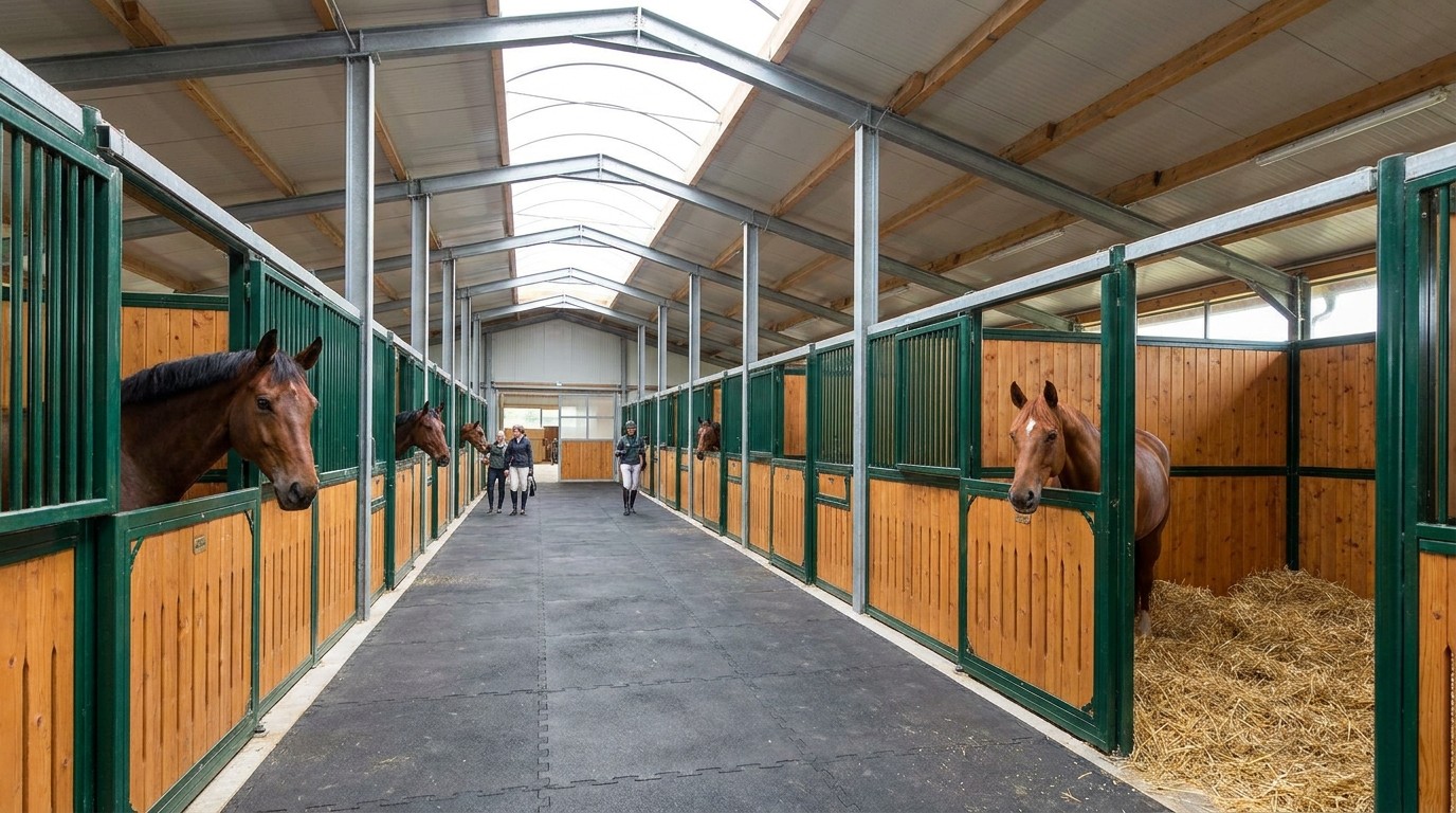 Reitstall aus Stahl — Stallboxen, Belüftung und Kosten 2026