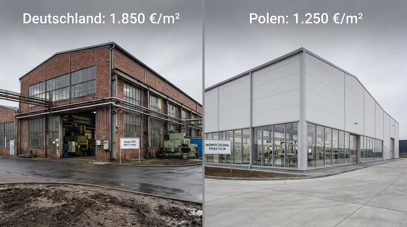 Stahlhalle aus Polen vs. deutsche Anbieter — 30% Ersparnis Analyse