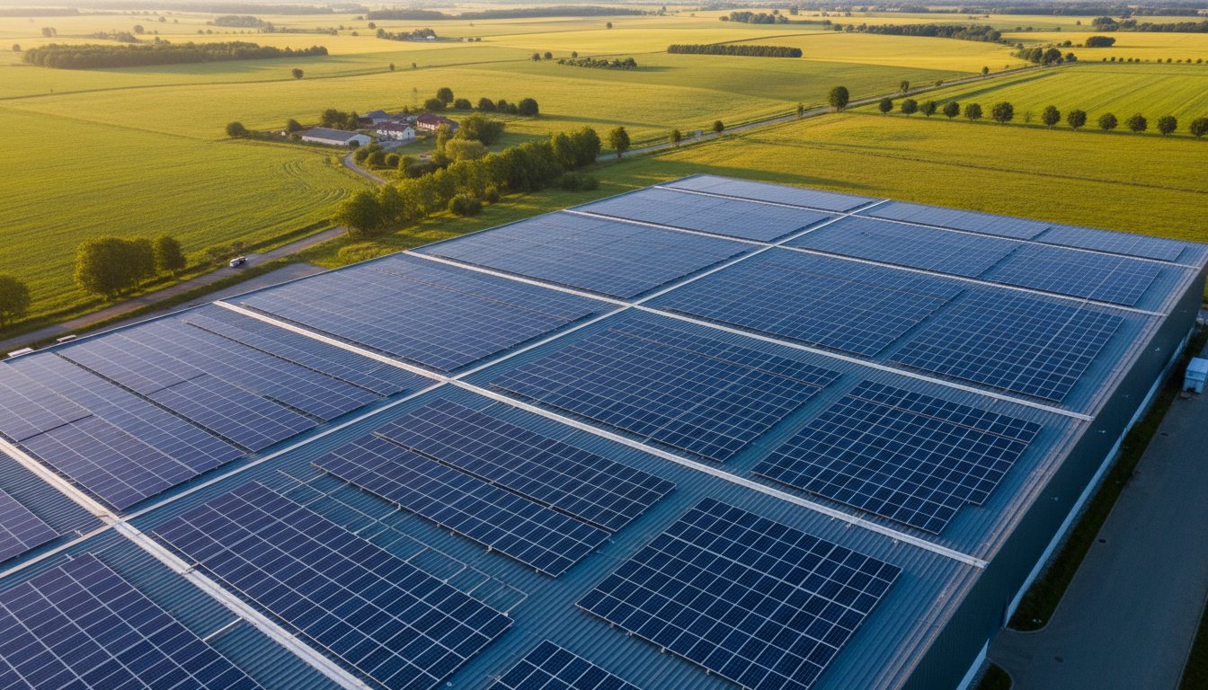 Stahlhalle mit Photovoltaik — Dachstatik, EEG 2023 und Kosten 2026