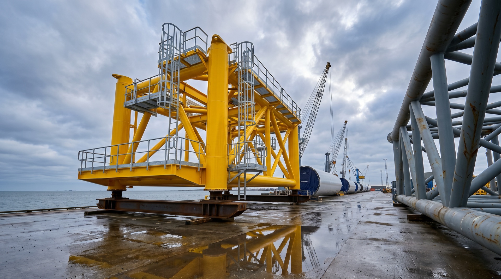 Svetsad stålkonstruktion med korrosionsskydd för offshore och marin miljö