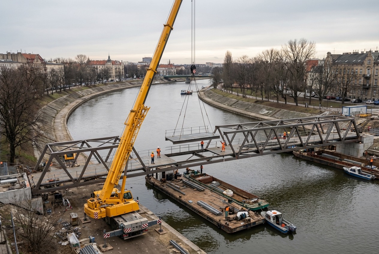 Konstrukcje EXC4 — Kładka pieszo-rowerowa 45 m