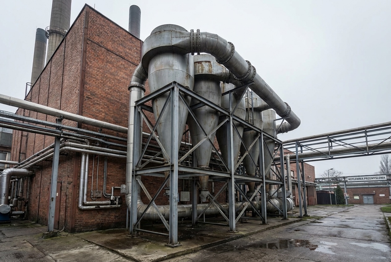 Filtry stalowe przemysłowe — Multicyklon dla kotłowni
