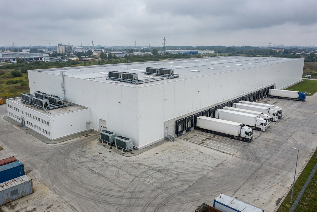 Kjølehaller — Temperaturkontrollert lager — 4000 m² (kjøl 2500 m² + frys 1500 m²)