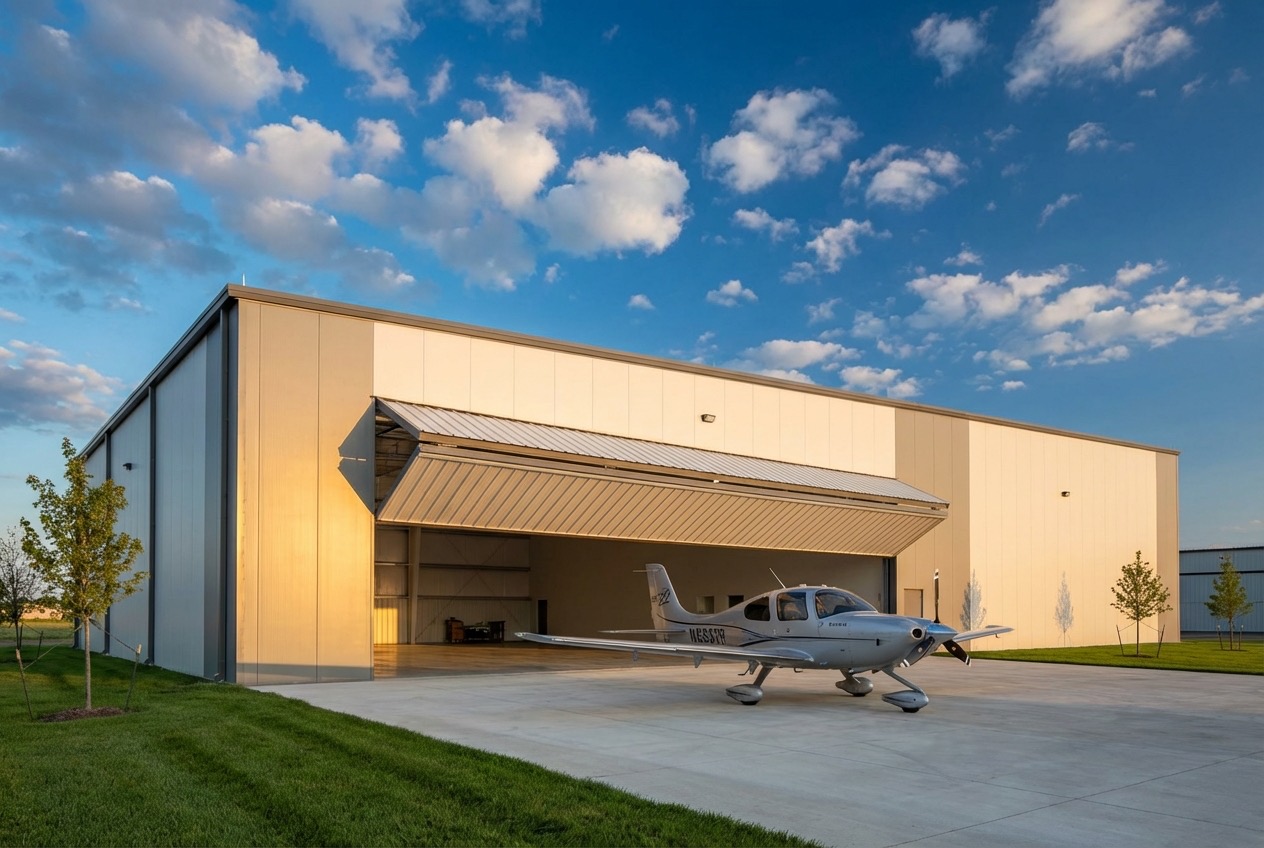 Hangary lotnicze — Hangar na śmigłowiec 16x14m