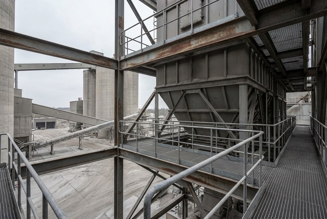 Konstrukcje przemysłowe stalowe — Konstrukcje pod filtry w cementowni