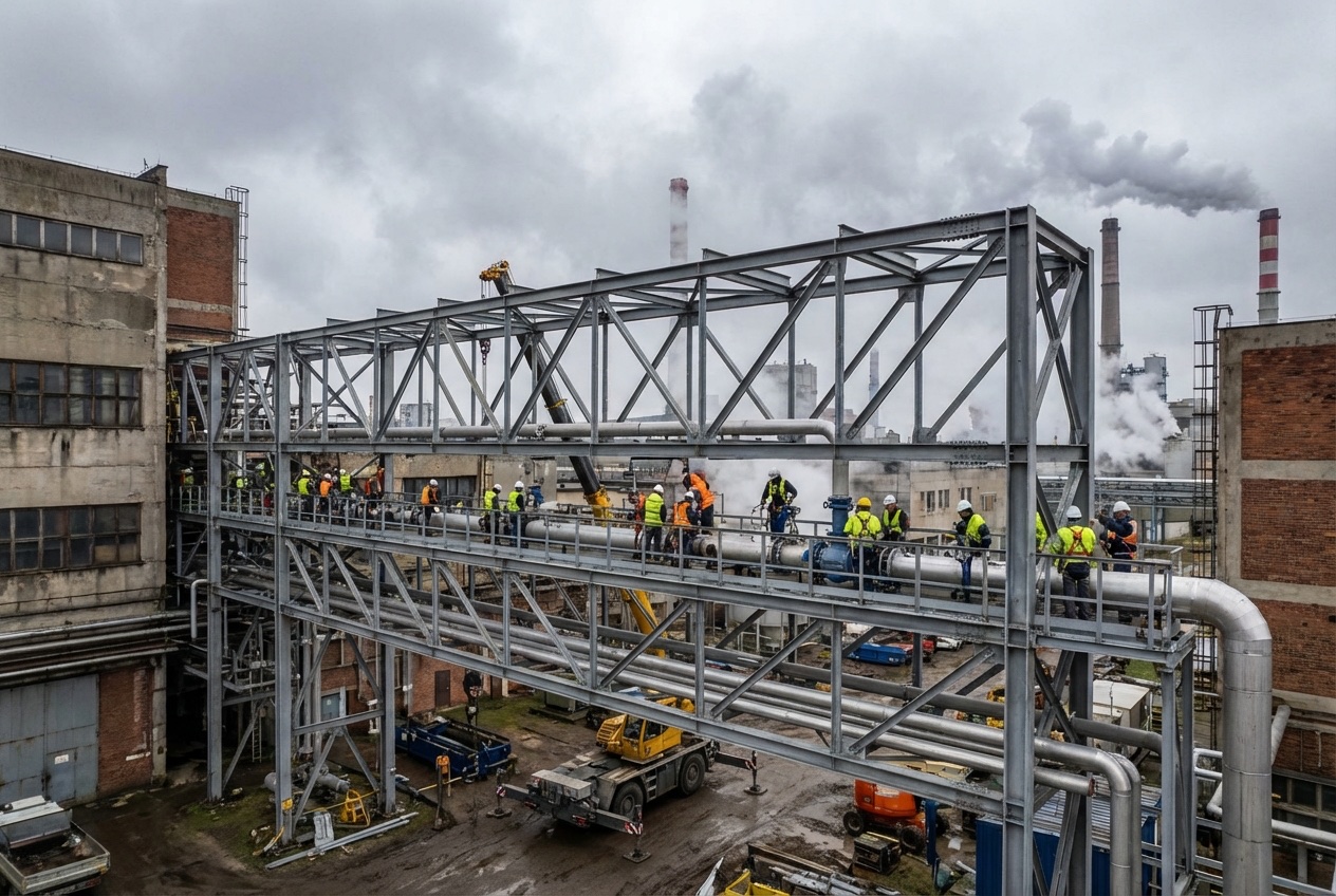 Offshorekonstruktioner i stål — Svetsad lådbalkskonstruktion, 120 ton