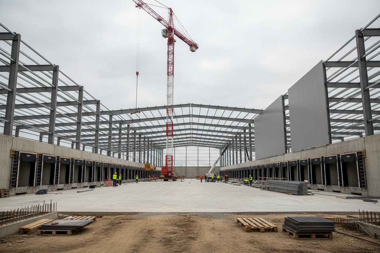 Usługi budowy hal stalowych pod klucz 2026 — Budowa centrum dystrybucyjnego cross-docking