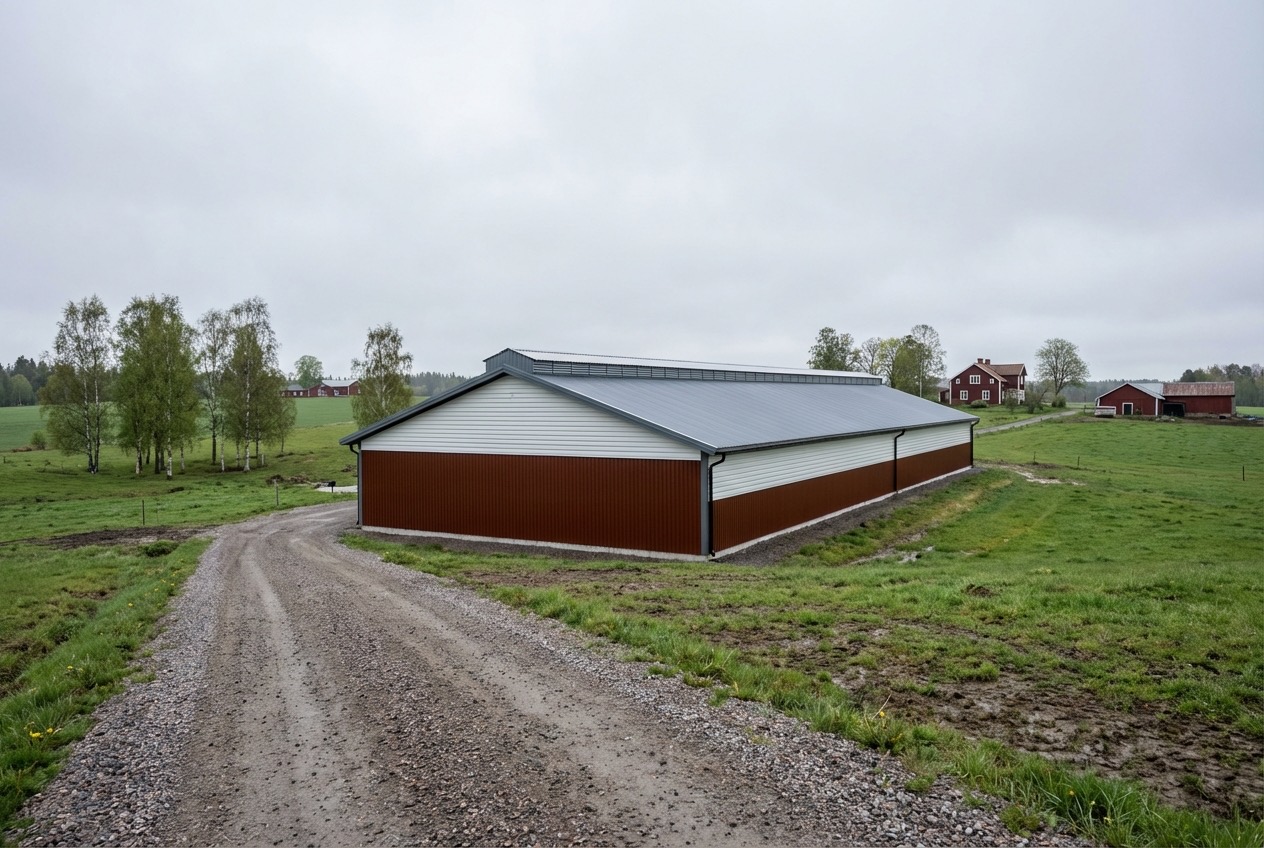 Modernt svinhus för slaktsvin