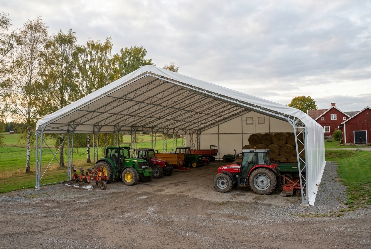 Plasthaller fra Polen — Sesonglager for landbruk